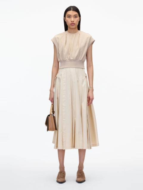 3.1 Phillip Lim Sweatshirt Combo Dress with Pleated Skirt