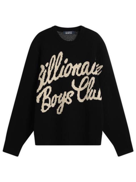 BILLIONAIRE BOYS CLUB Billionaire Boys Club Script Knitted Sweater