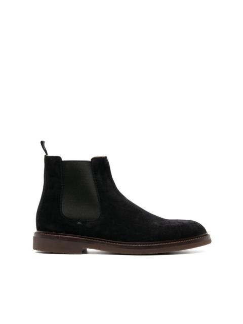 Brunello Cucinelli elasticated-panel chelsea leather boots