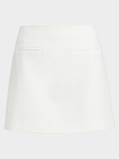 MILLY A-Line Cady Mini Skirt