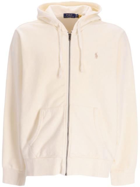 Polo Ralph Lauren logo-embroidered cotton zip-up jacket