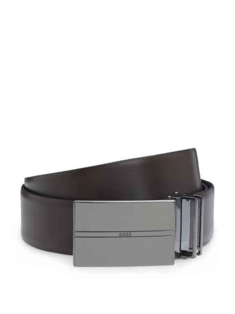 BOSS REVERSIBLE ITALIAN-LEATHER BELT WITH INTERCHANGEABLE BUCKLES