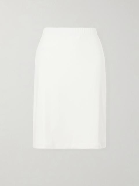 FLORE FLORE Marie organic cotton-jersey midi skirt White