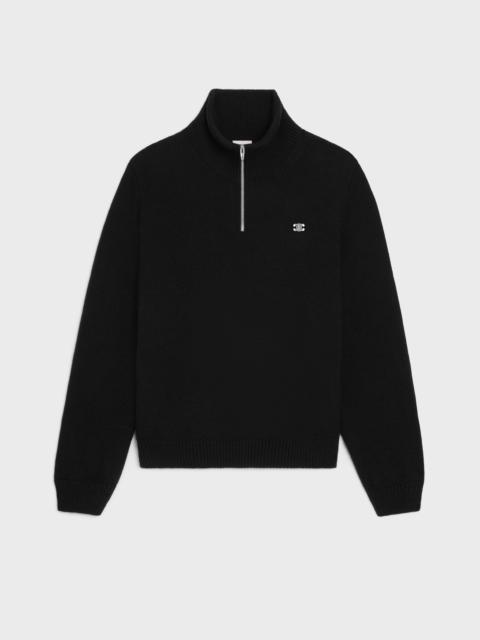 triomphe trucker sweater in wool and cashmere