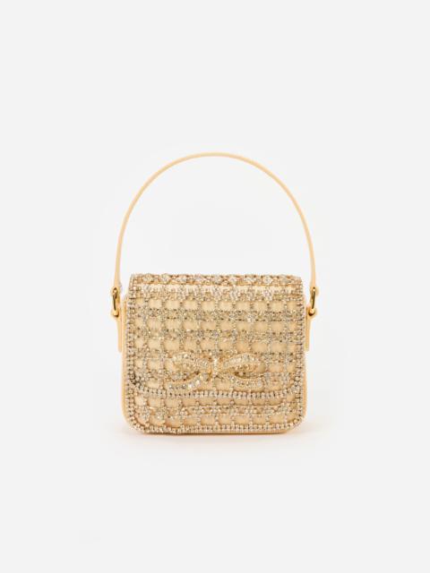 self-portrait Gold Crystal Micro Bag