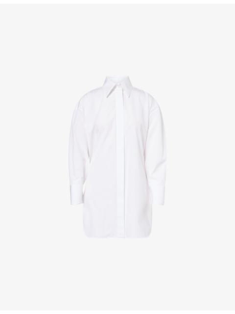 Givenchy Asymmetric-Length Backless Cotton Shirt