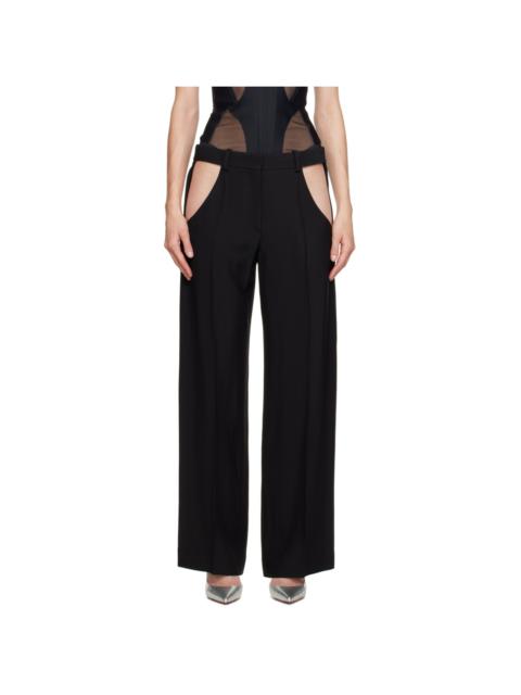 MUGLER Black Cutout Trousers