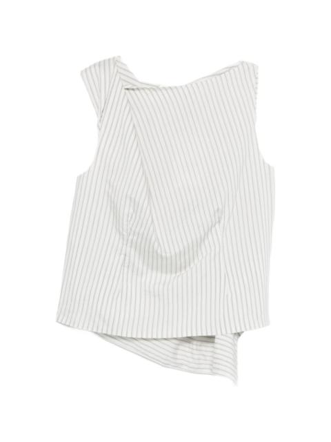 RÓHE draped striped blouse