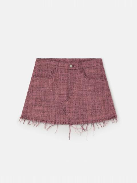 Wool Mouline Mini Skirt