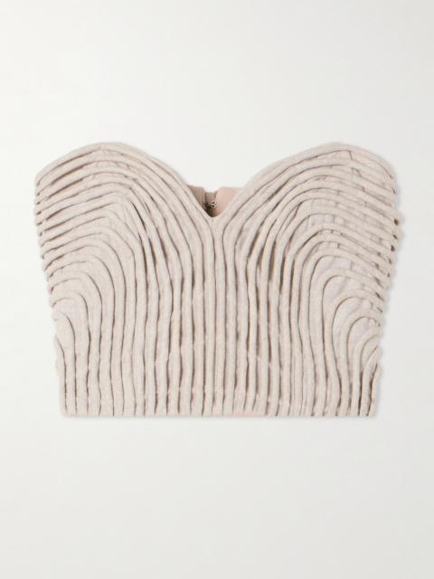 ANDRES OTALORA Prateek Embroidered Linen Corset Top