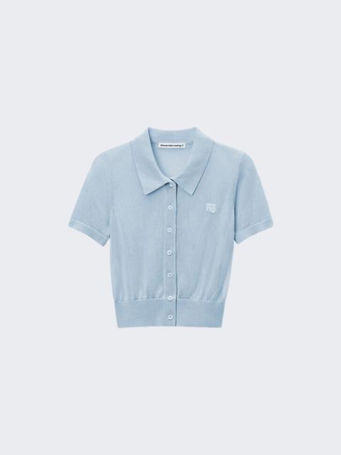 alexanderwang.t Polo Cardigan Washed Pale Blue