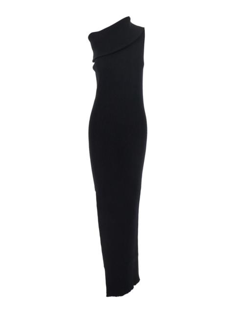 オールインワン・サロペット Rick Owens Athena' Black Ribbed Knit Sleeveless Long Dress RICK OWENS - Women Abito In Maglia Athena Dress – Atelier