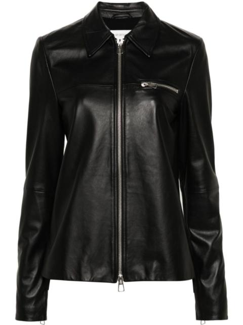 Sportmax zipped leather jacket