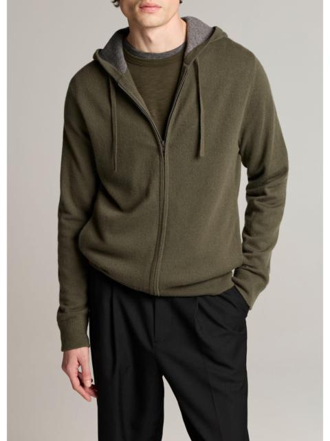 Vince Cashmere Zip-Front Hoodie