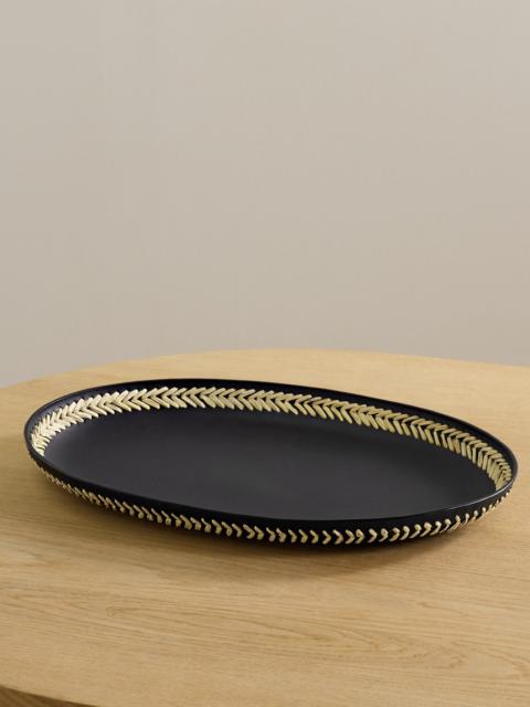 HUNTING SEASON Whipstitched Leather Tray