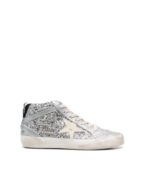 glittered high-top sneakers
