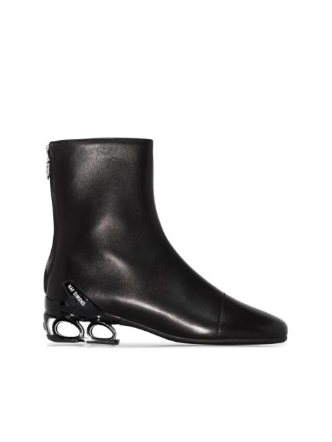 Raf Simons Cycloid-4 leather ankle boots