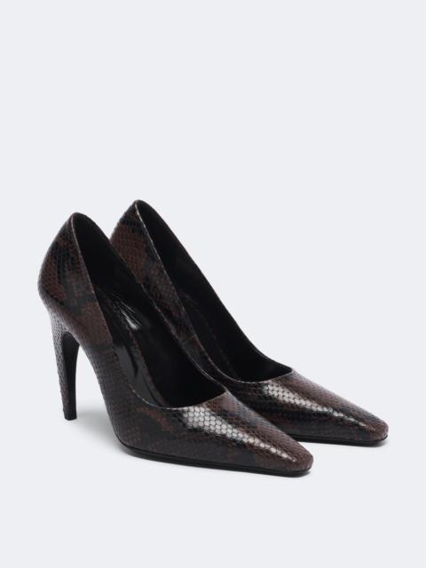 JUDE Fame snake-effect leather pumps