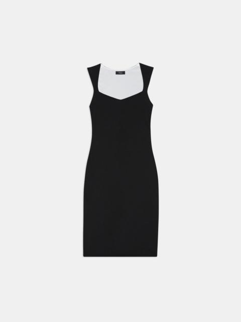 Theory Sleeveless Sheath Dress in Crepe Jersey