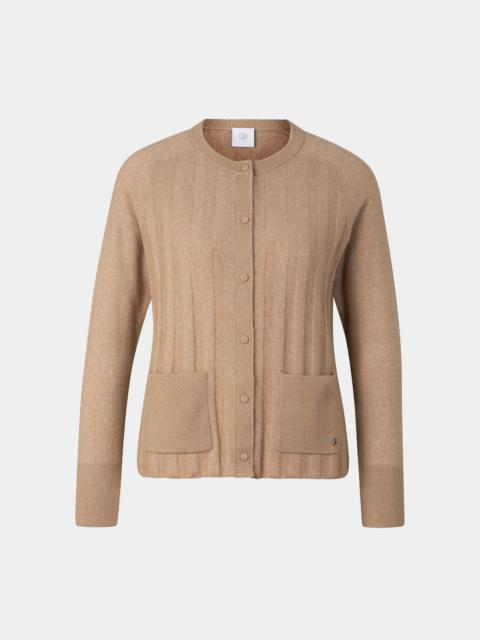 BOGNER Tanja virgin wool cashmere cardigan in Camel