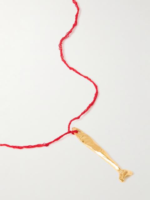 ALIGHIERI The Catch Of The Day Gold-plated And Cord Necklace