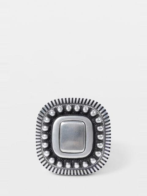 Ann Demeulemeester Char Wide Ring with Spheres