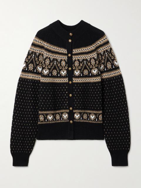 KHAITE Marc Fair Isle Cashmere Cardigan