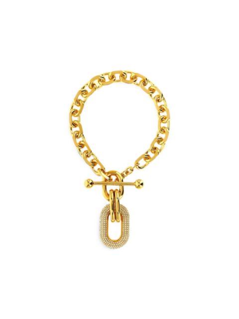 rabanne crystal-pendant chunky-link necklace