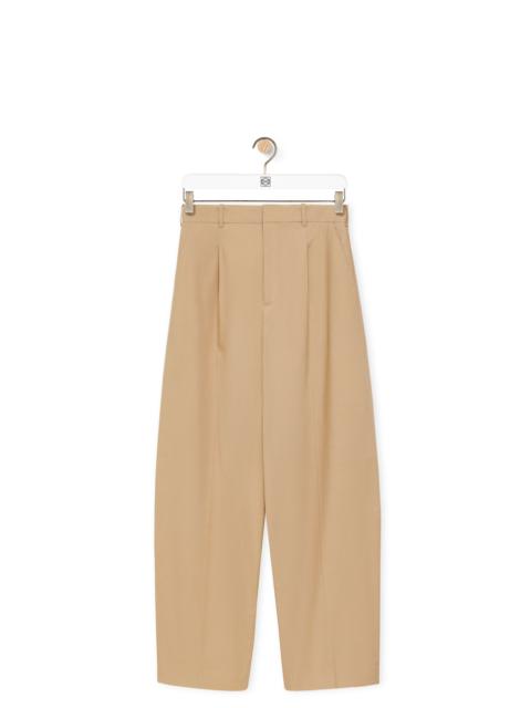 Loewe Pleated wide trousers in cotton