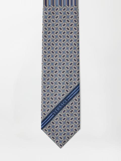 VERSACE Printed Jacquard Silk Tie