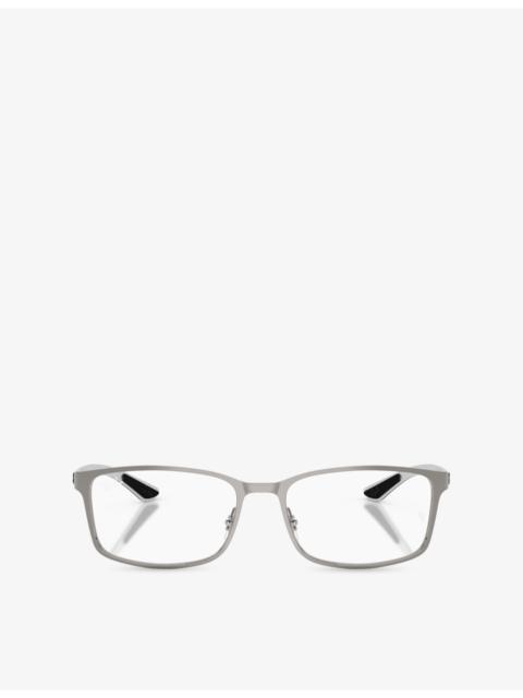Ray-Ban RB8424 Rectangle-Frame Acetate Optical Glasses
