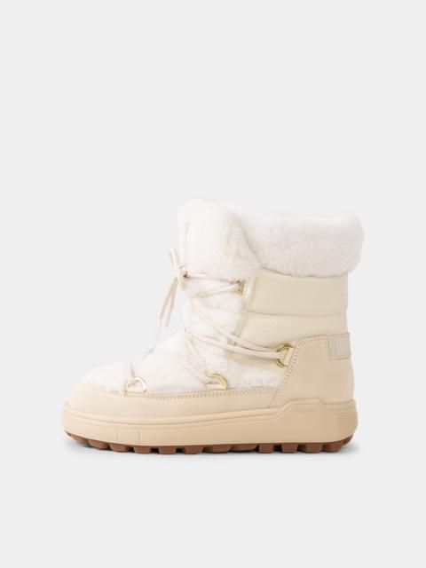 BOGNER Chamonix Snow Boots with Spikes in Off-White