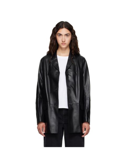 Loulou de Saison Black NARI Straight Leather Jacket