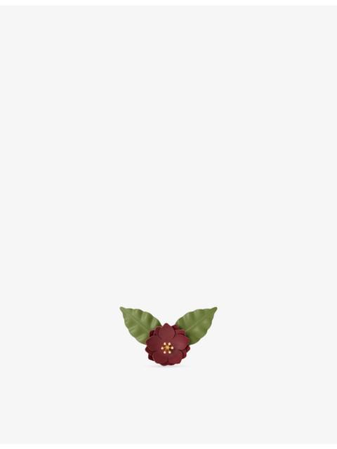 Loewe Loewe x Paula's Ibiza Flower Pistil Leather and Brass Pin