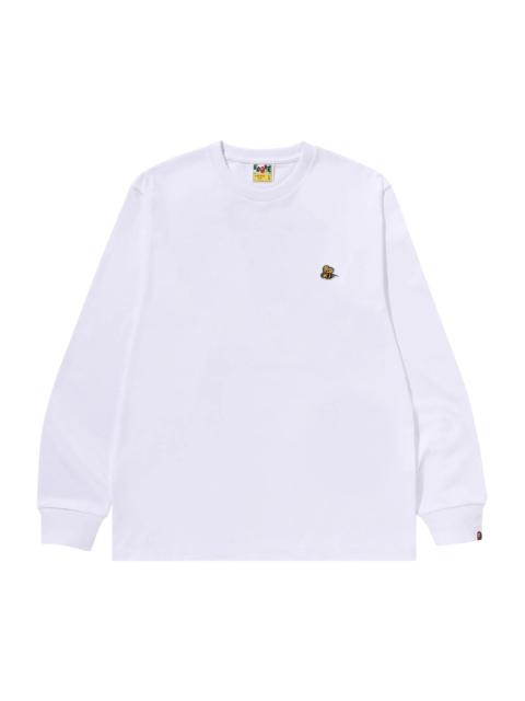 BAPE Bee One Point Long-Sleeve Tee 'White'