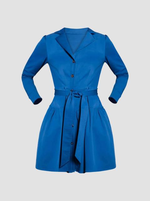 Shoshanna Women's Emma Tie-Waist Mini-Shirtdress - Deep Blue