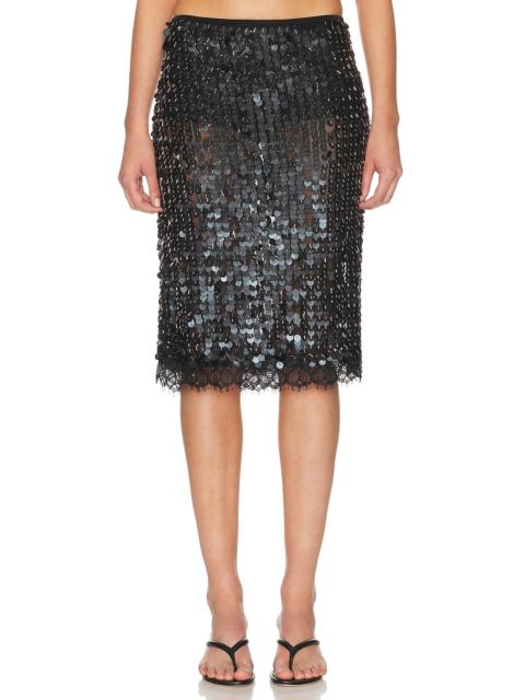 SIEDRÉS Helene Sequin Embellished Midi Skirt