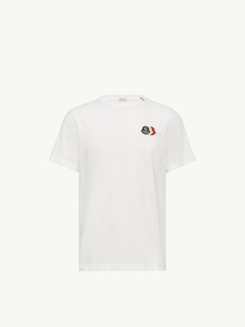 Moncler Embroidered Tricolor Logo Cotton T-Shirt
