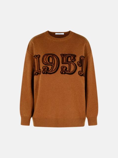 Max Mara WOOL AND CASHMERE LEATHER SWEATER