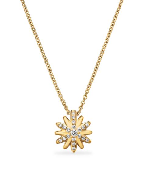 DAVID YURMAN Women's Petite Starburst Pendant Necklace in 18K Yellow Gold with Diamonds, 10.5mm - Diamond