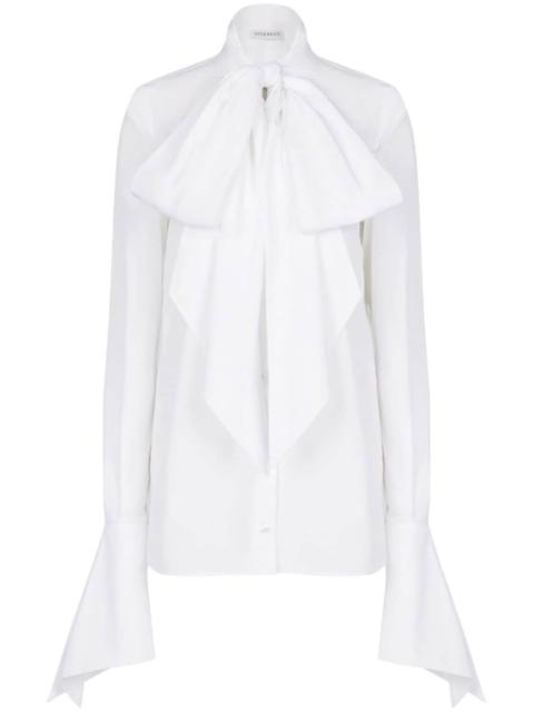 NINA RICCI pussy-bow collar cotton shirt