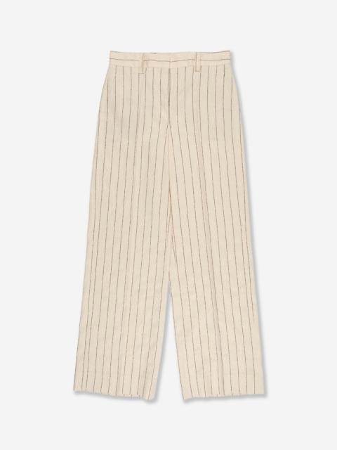 SLOWEAR Regular fit trousers in linen blend