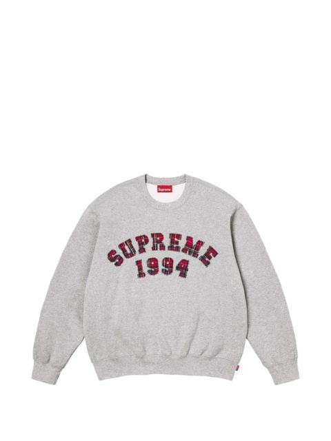 Supreme Plaid Arc appliqué sweater