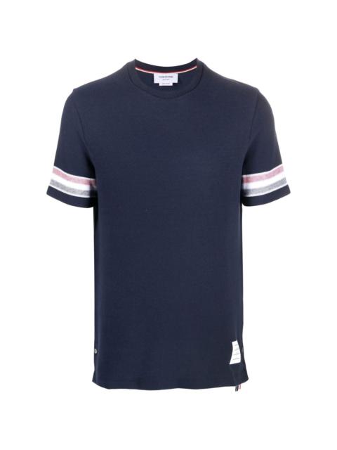 tri-colour striped knit T-shirt