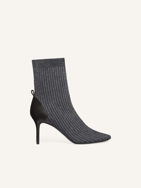 courrèges NUDE RIB KNIT ANKLE BOOTS