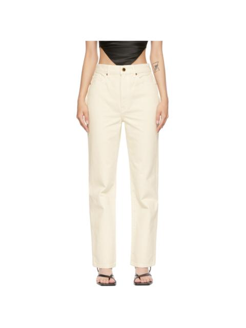 KHAITE Off-White 'The Abigail' Jeans