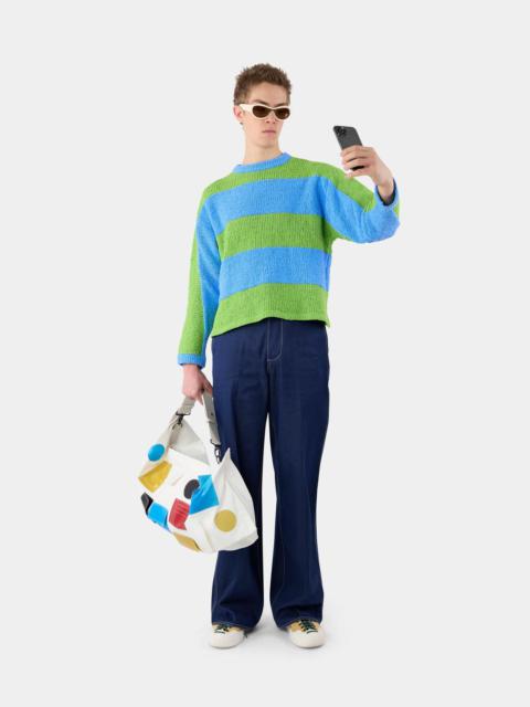 SUNNEI KNITTED JUMPER / azure & green