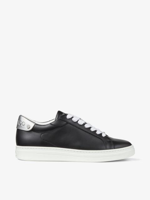JIMMY CHOO Rome/F
Black Calf Leather and Silver Metallic Nappa Low Top Trainers