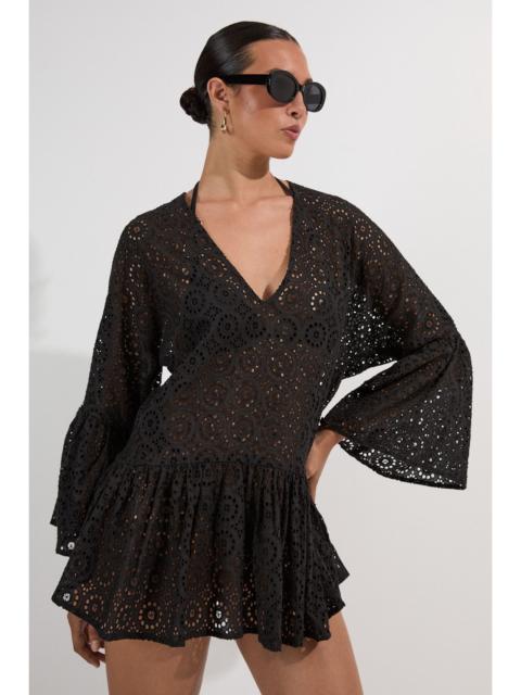 KAREN MILLEN Cotton Broderie Beach Mini Kimono