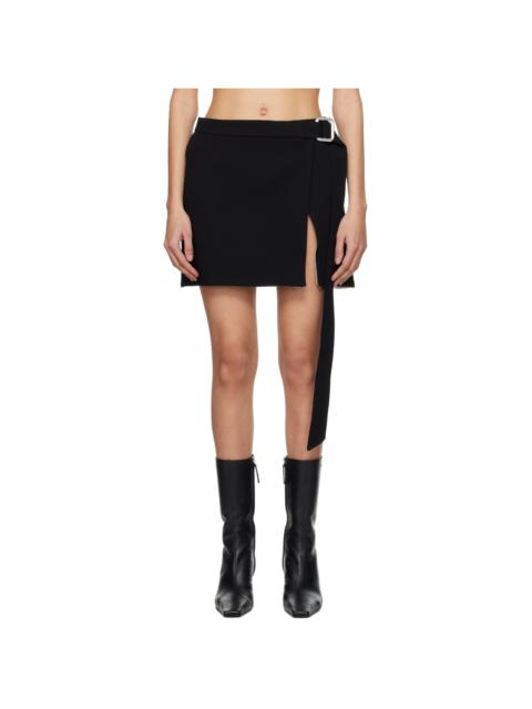 AMI Paris Black Cinch Miniskirt